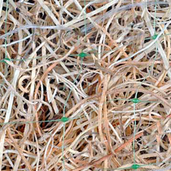 100% Aspen wood excelsior for erosion control and seed protection.