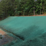 Hydraulically-applied application of Flexterra mulch.