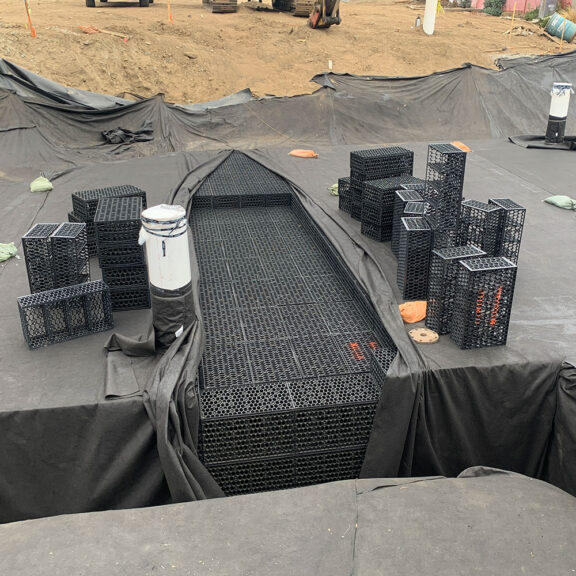 Modular subsurface drainage for slopes installation.