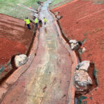 Channel stabilization solution using hard armor.