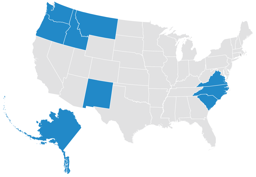 Map showing where Xylem Vue is available.