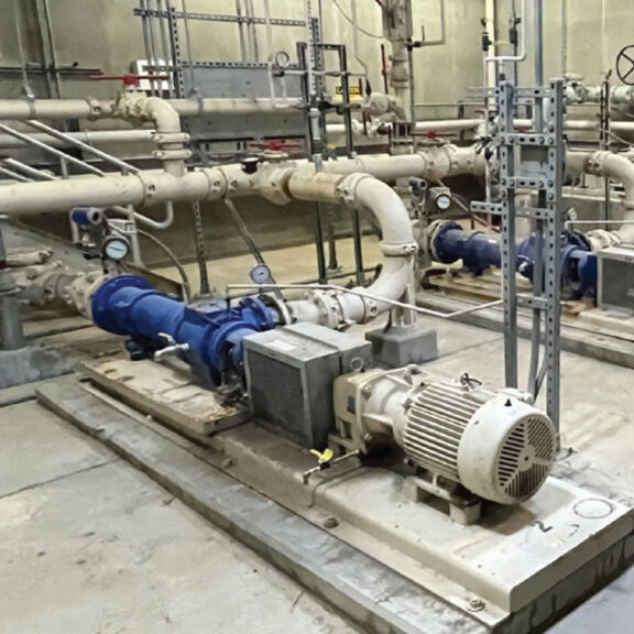 Sludge thickening pipes and equipment.