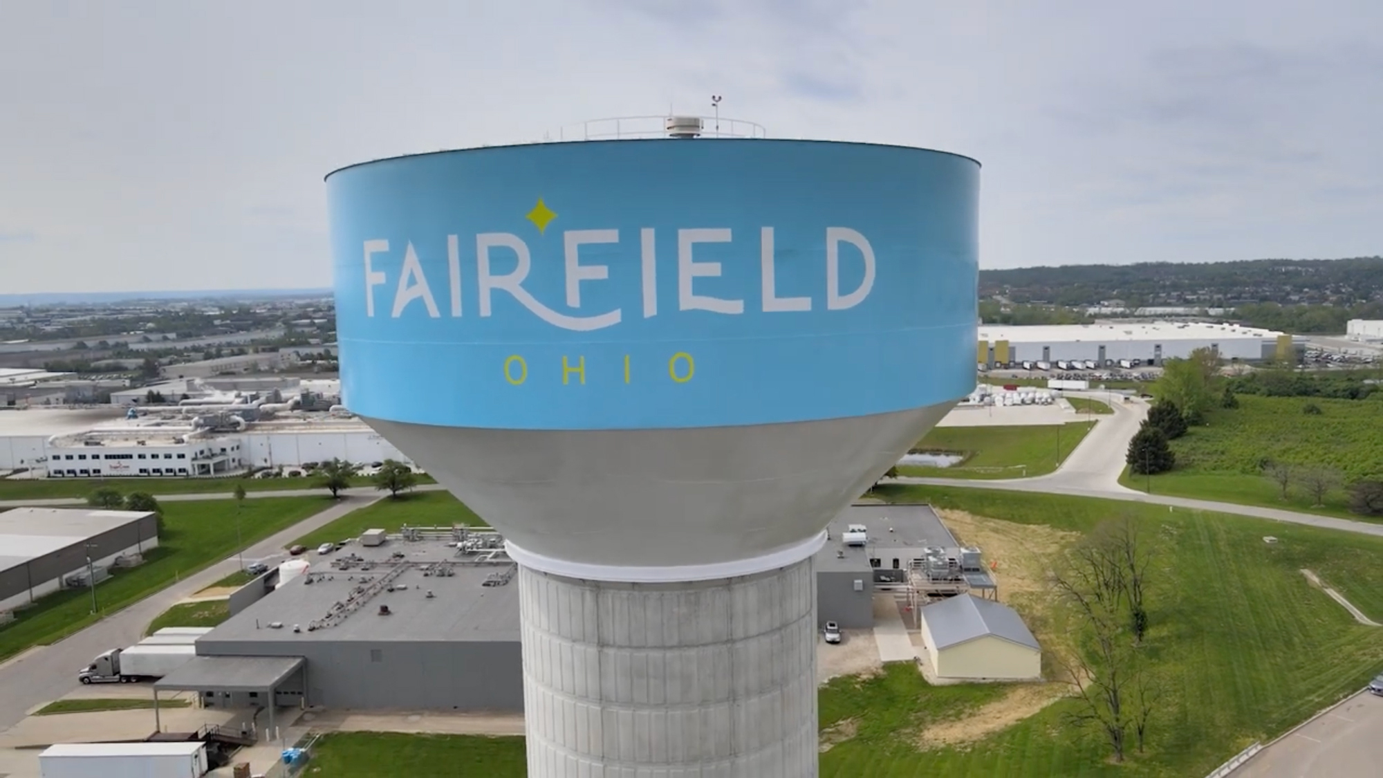 Fairfield Ohio water utility tower