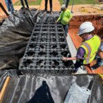 Soil cell installation in condo.